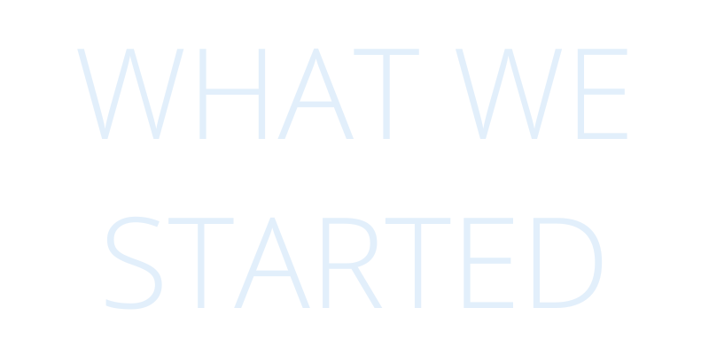 What We Started