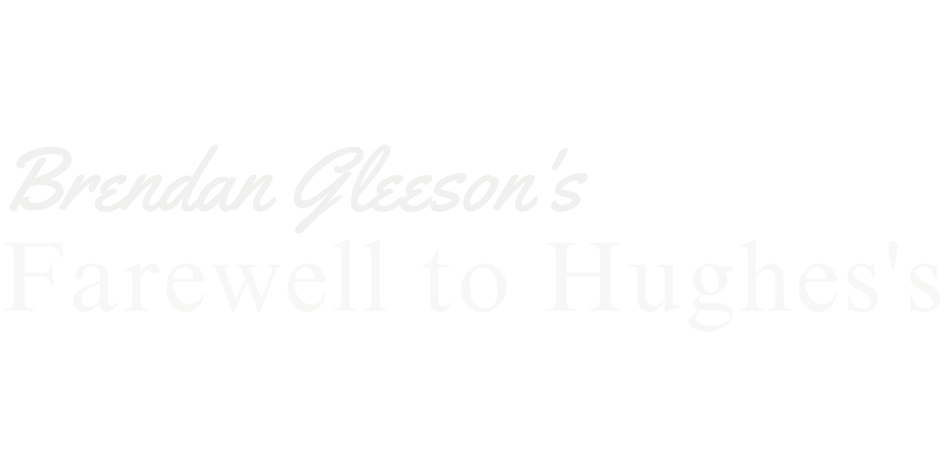 Brendon Gleeson's Farewell to Hughes's